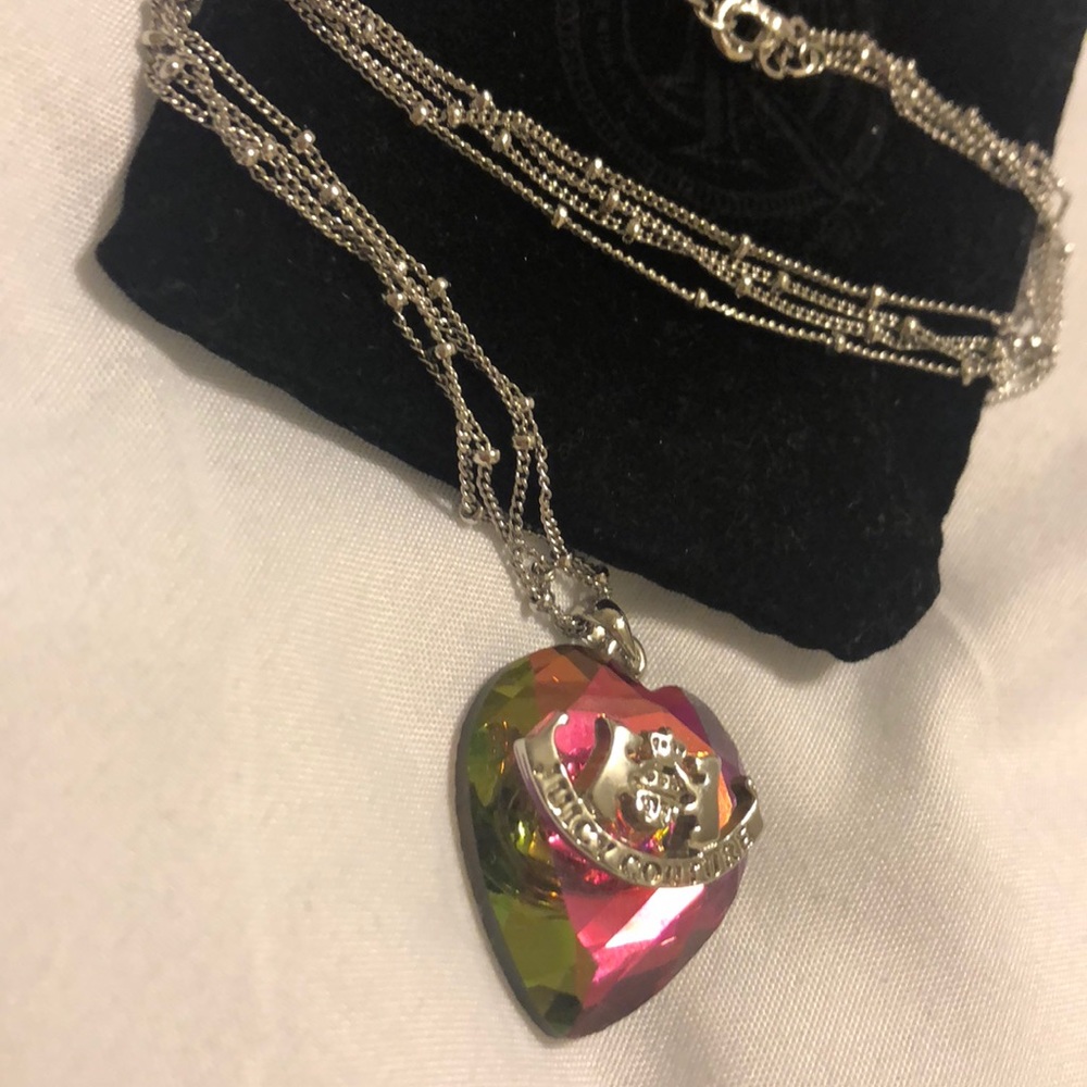 Juicy Couture Iridescent Necklace Heart Pendant
